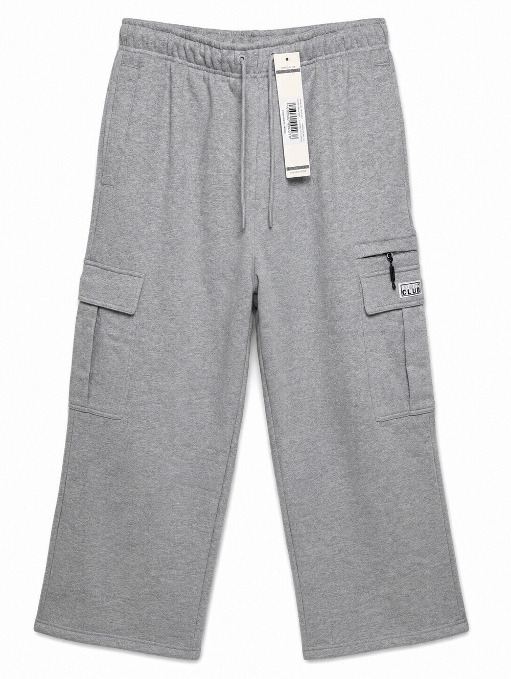Pro Club Heavyweight Cargo Sweatpants Mens 2XL Heather Gray Open Hem NWT